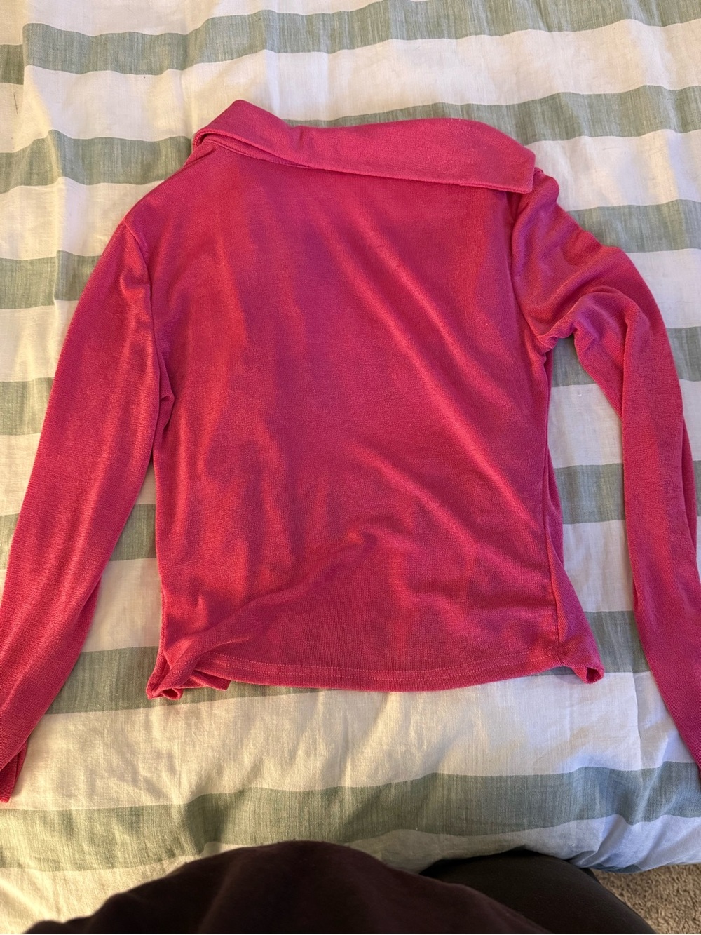 Pink Long-Sleeve Button Front Top - Picture 2 of 4